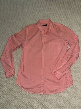 GAP Orange Gingham Button-Down Shirt